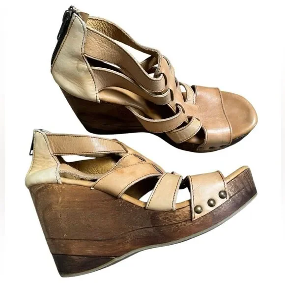 Bed Stu Platform Strappy Wedge Sandals - Picture 2 of 12